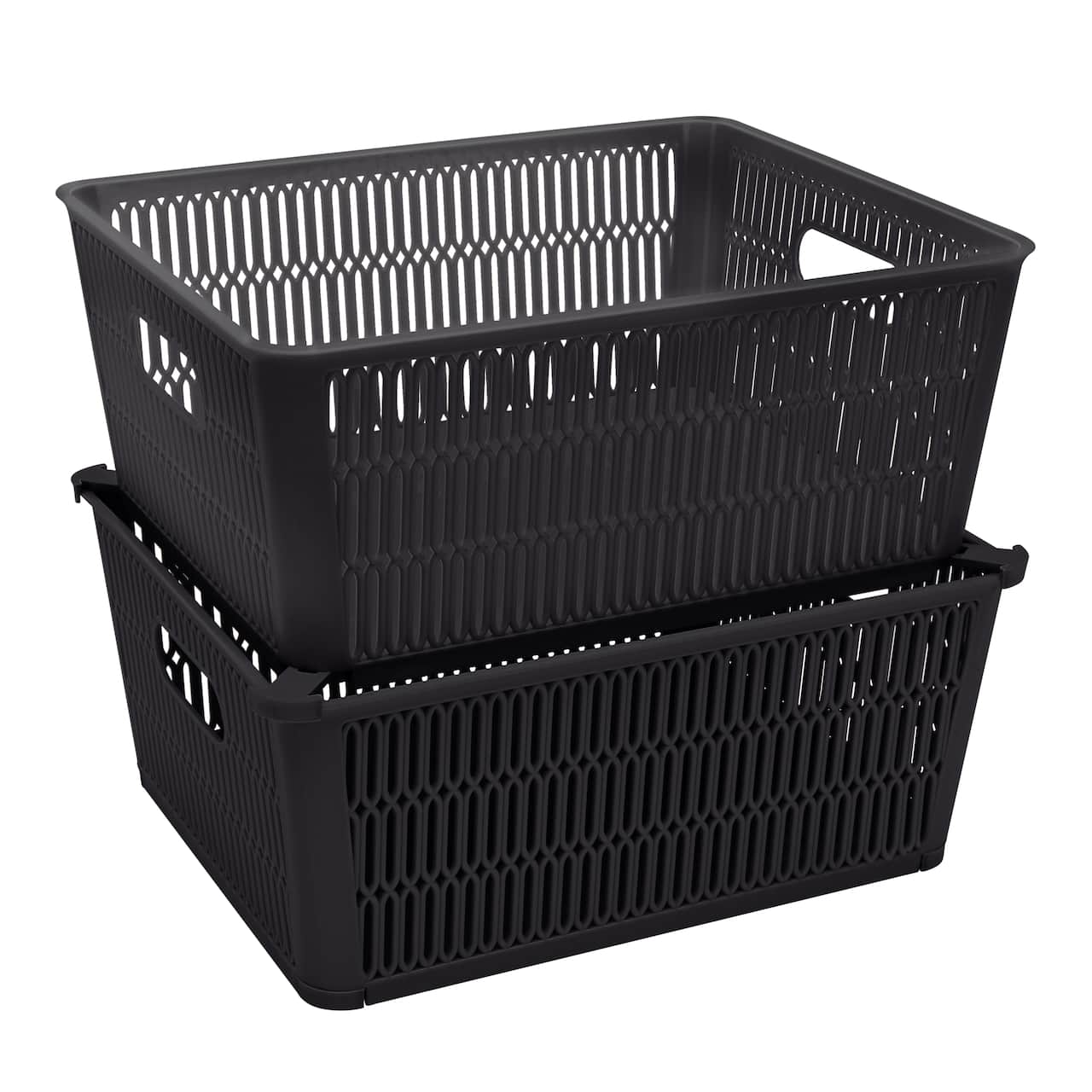 Simplify Slide Stack It Storage Tote Baskets, 2ct.